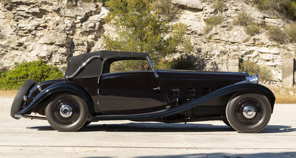 1933 Delage D8 S Cabriolet by Pourtout offered at RM Sotheby's The Guikas Collection live Auction 2021