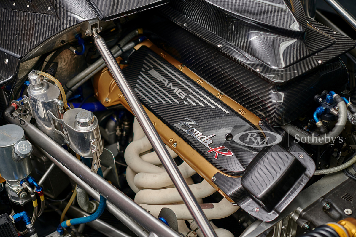 Engine of the 2010 Pagani Zonda R Evolution offered through RM Sotheby's Private Sales 2021