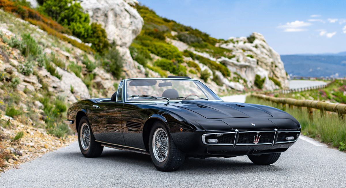 1970 Maserati Ghibli 4.7 Spyder by Ghia offered at RM Sotheby's The Guikas Collection live Auction 2021