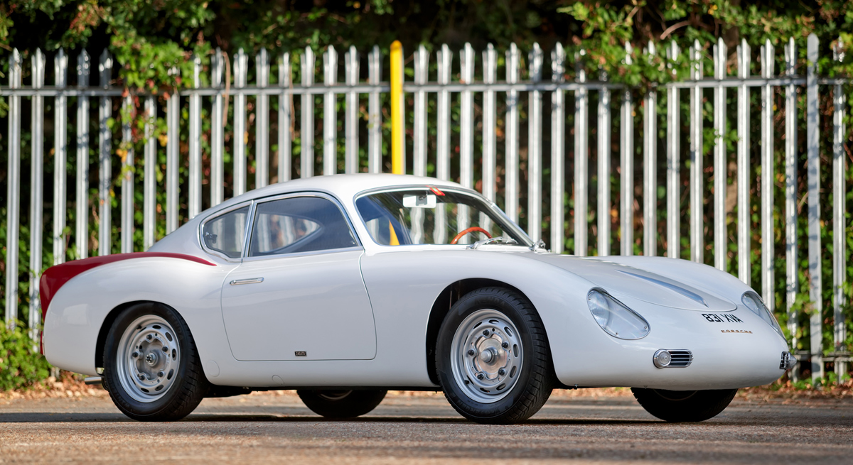 1961 Porsche 356 Carrera Zagato Coupé Sanction Lost offered at RM Sotheby's London live Auction 2021