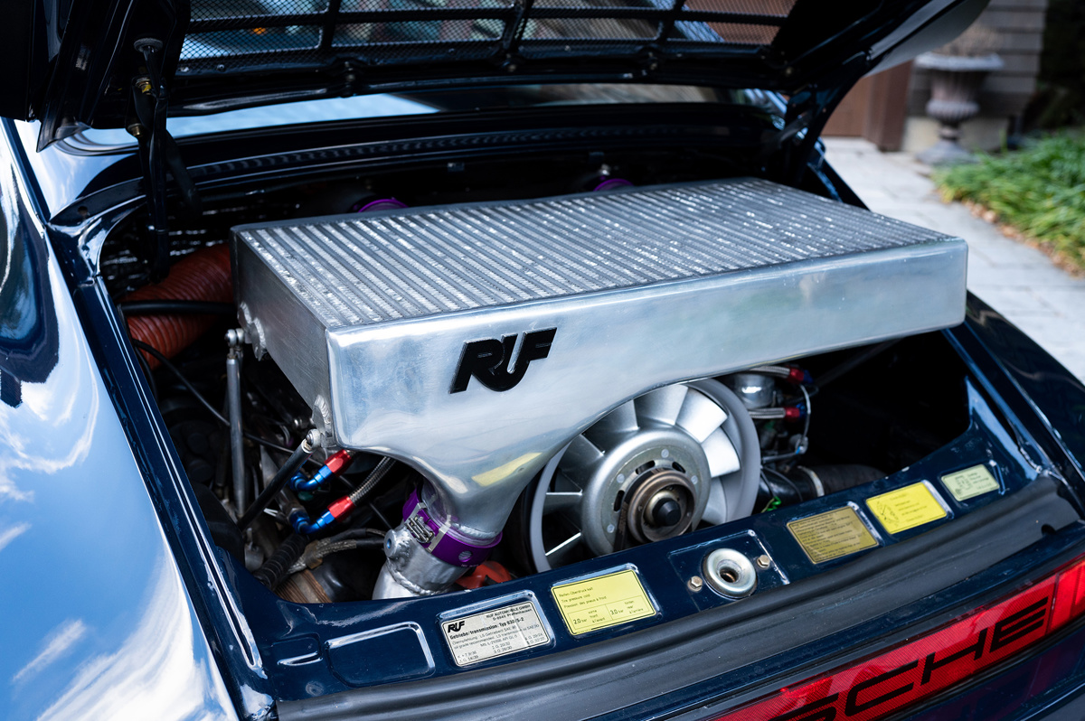 Engine of 1985 Porsche RUF BTR offered at RM Sotheby’s Arizona Collector Car Auction 2022
