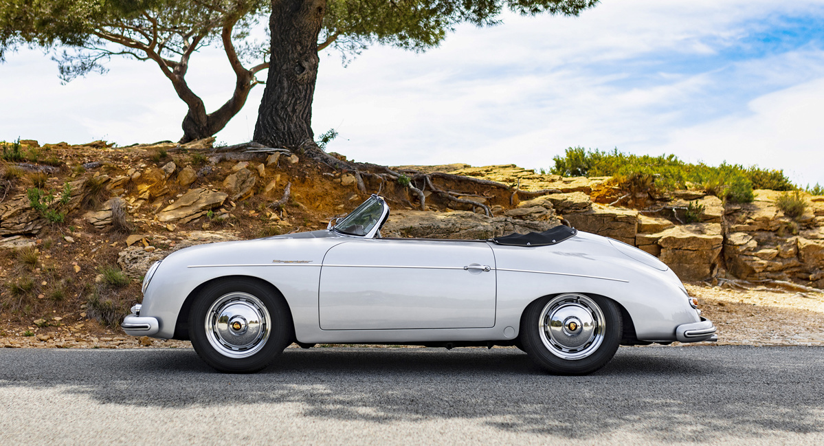 1958 Porsche 356 A 1600 Speedster by Reutter offered at RM Sotheby's The Guikas Collection live Auction 2021