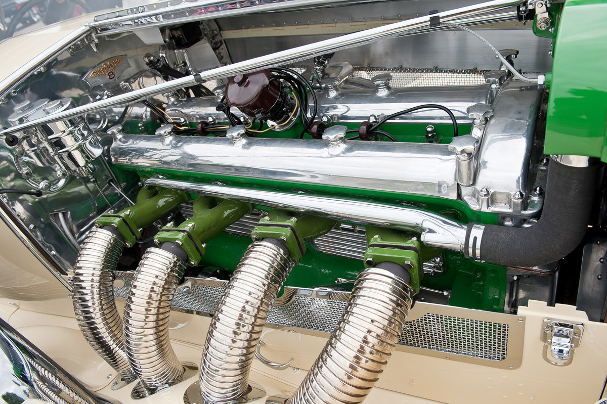 Engine of the 1931 Duesenberg Model J Tourster by Derham offered at RM Sotheby's Arizona Live Collector Car Auction 2022