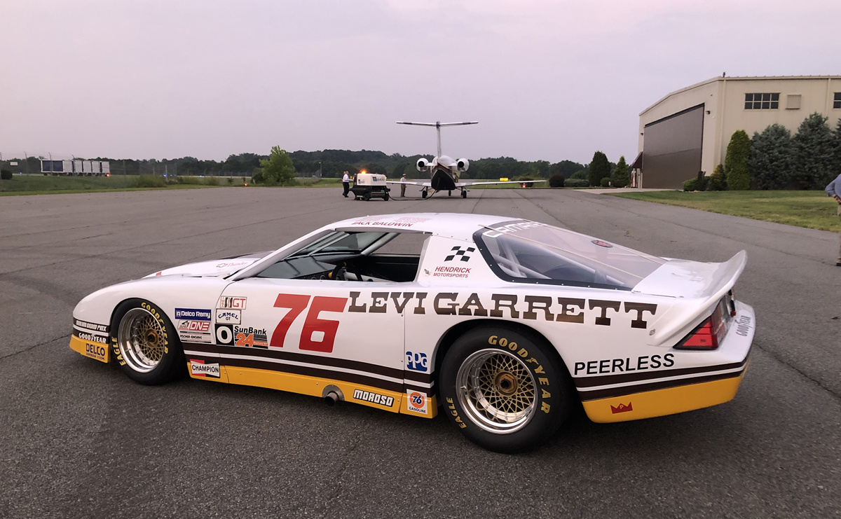 Side of 1985 Chevrolet Camaro IMSA GTO by Peerless Racing offered at RM Sotheby's Amelia Island live auction 2022 
