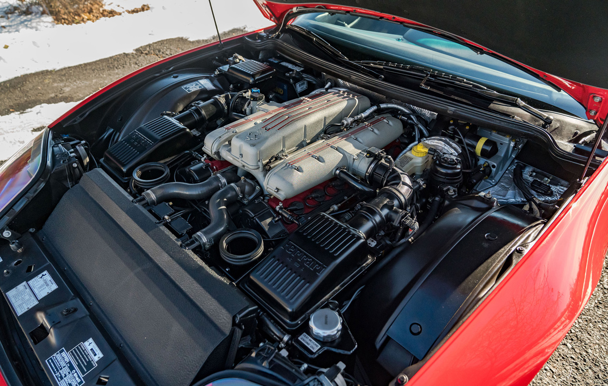 Engine of 1999 Ferrari 550 Maranello offered at RM Sotheby's Open Roads February online auction 2022