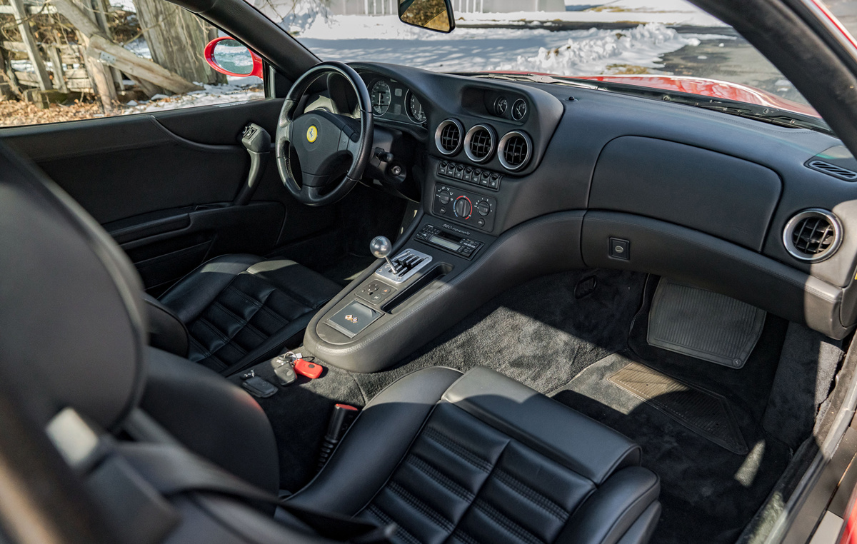Interior of 1999 Ferrari 550 Maranello offered at RM Sotheby's Open Roads February online auction 2022
