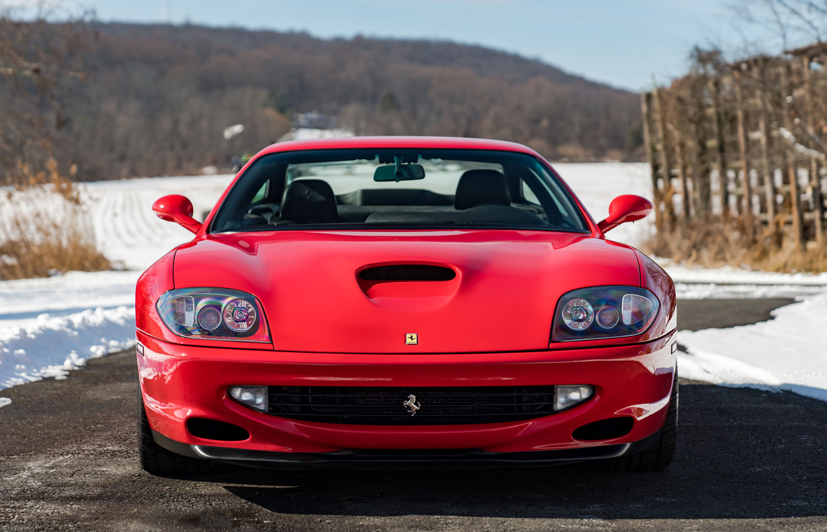 Front of 1999 Ferrari 550 Maranello offered at RM Sotheby's Open Roads February online auction 2022