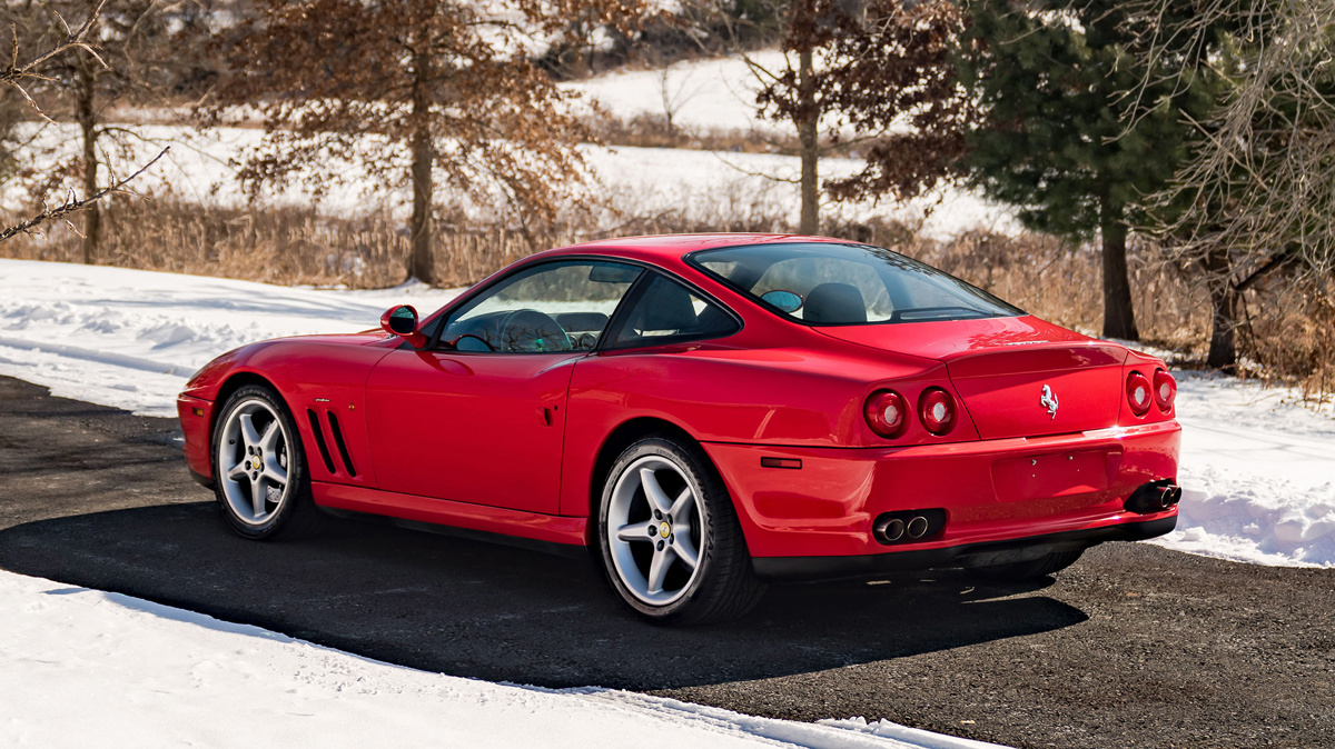Rear of 1999 Ferrari 550 Maranello offered at RM Sotheby's Open Roads February online auction 2022