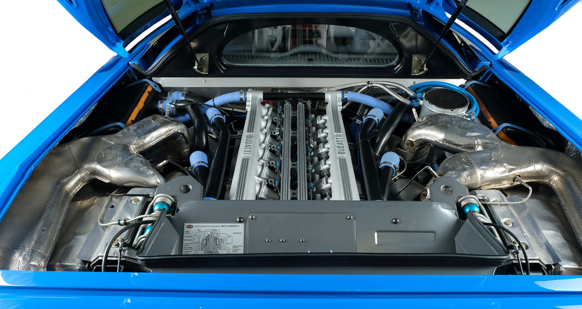 Engine of 1994 Bugatti EB110 GT Prototype offered at RM Sotheby's Amelia Island live auction 2022