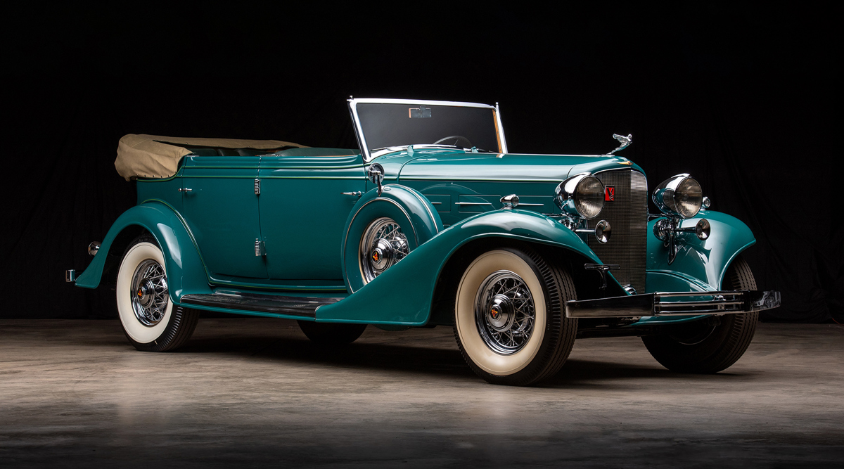 1933 Cadillac V-12 All-Weather Phaeton by Fisher offered at RM Sotheby's Amelia Island live auction 2022