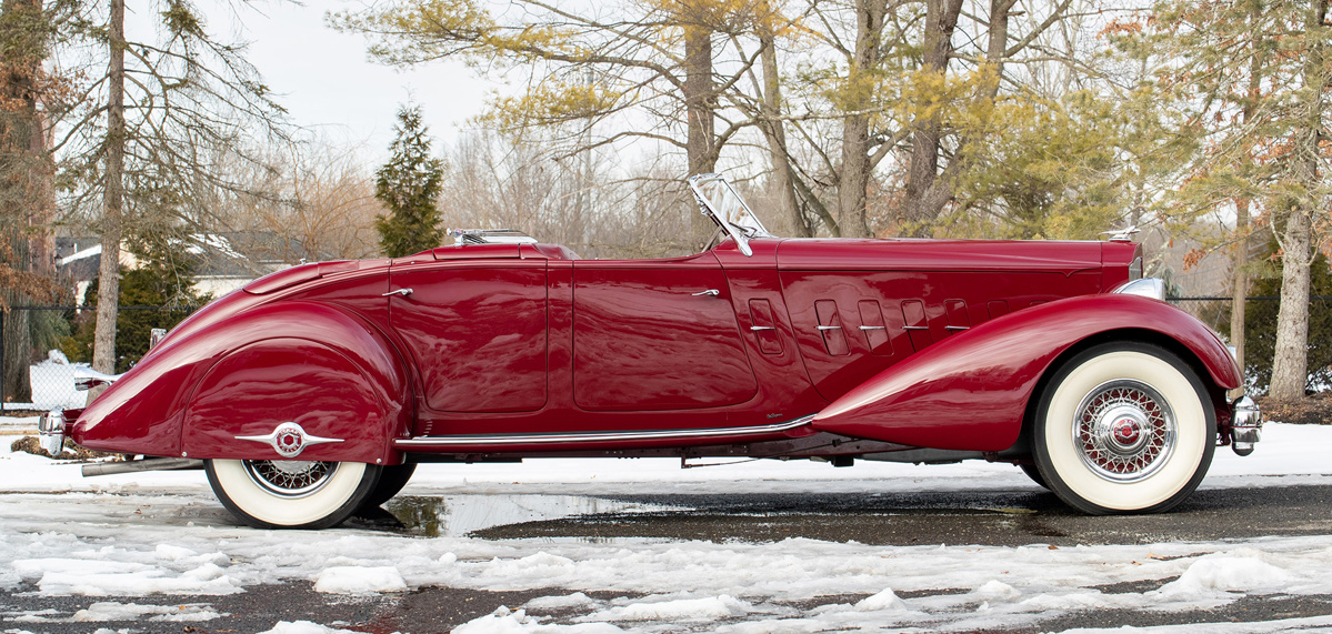 1934 Packard Twelve Custom Individual Sport Phaeton in the style of LeBaron offered at RM Sotheby’s Amelia Island auction 