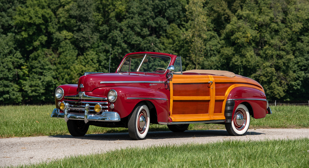 1947 Ford Super Deluxe Sportsman Convertible offered at RM Sotheby's Hershey Live Auction 2021