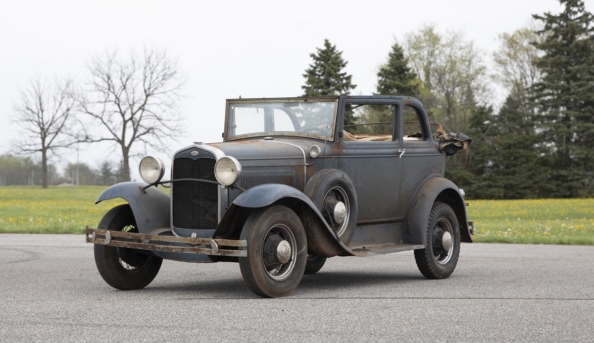 1931 Ford Model A Convertible Victoria by Murray offered at RM Auctions Auburn Fall Live Auction 2021
