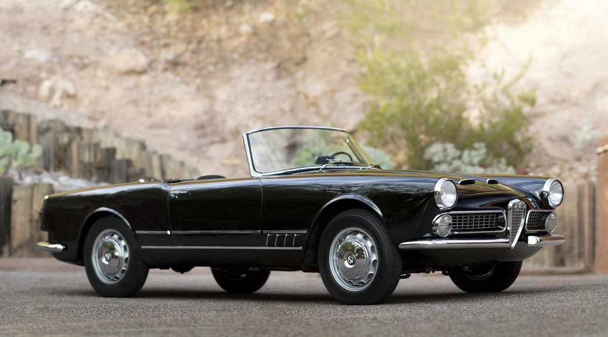 1959 Alfa Romeo 2000 Spider by Touring Offered at RM Sotheby's Monterey Live Auction 2021