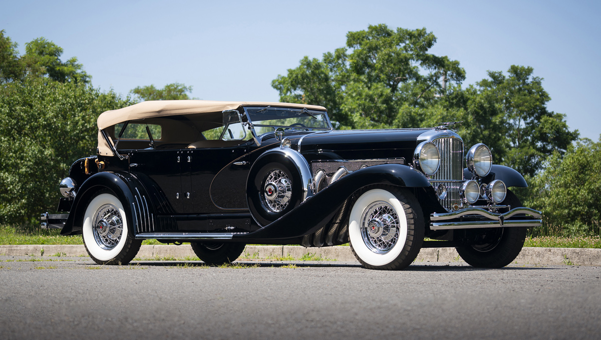 1935 Duesenberg Model J 'Sweep Panel' Dual-Cowl Phaeton by LaGrande Offered at RM Sotheby's Monterey Live Auction 2021