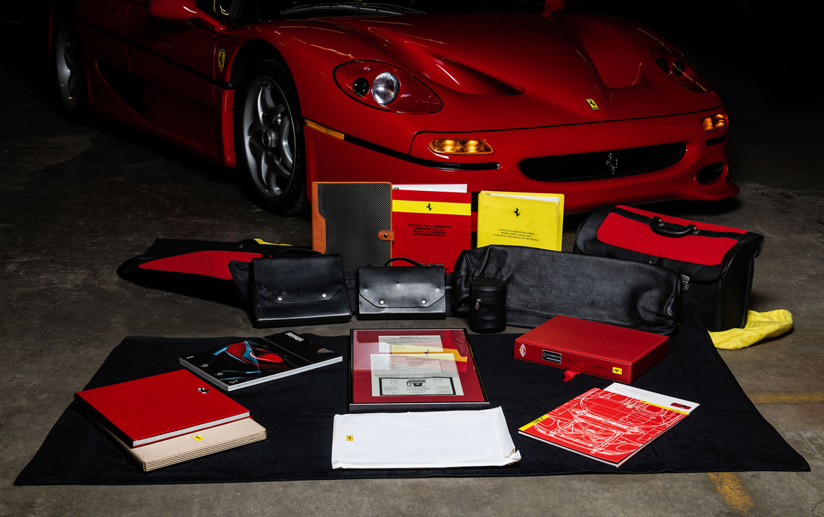 Automobilia included with 1995 Ferrari F50 Offered at RM Sotheby's Monterey Live Auction 2021