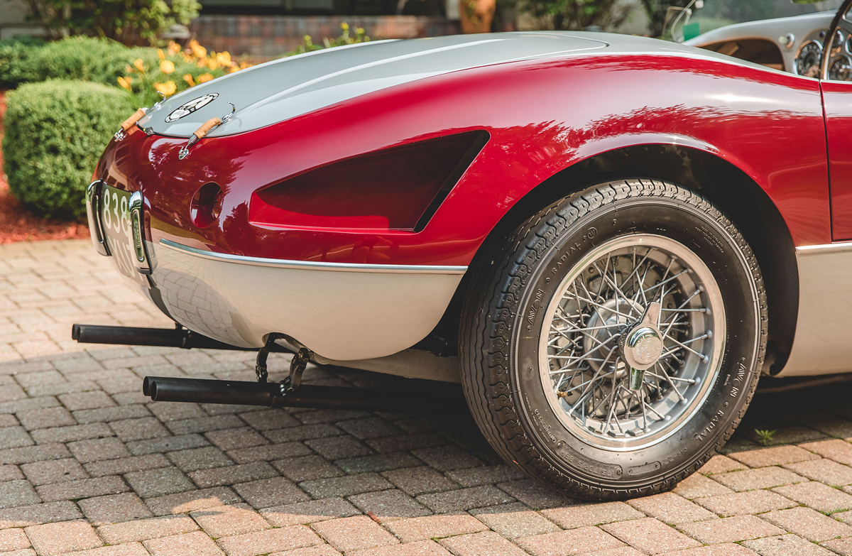 Rear of 1953 Ferrari 166 MM Spider Series II by Vignale Offered at Rm Sotheby's Monterey Live Auction 2021