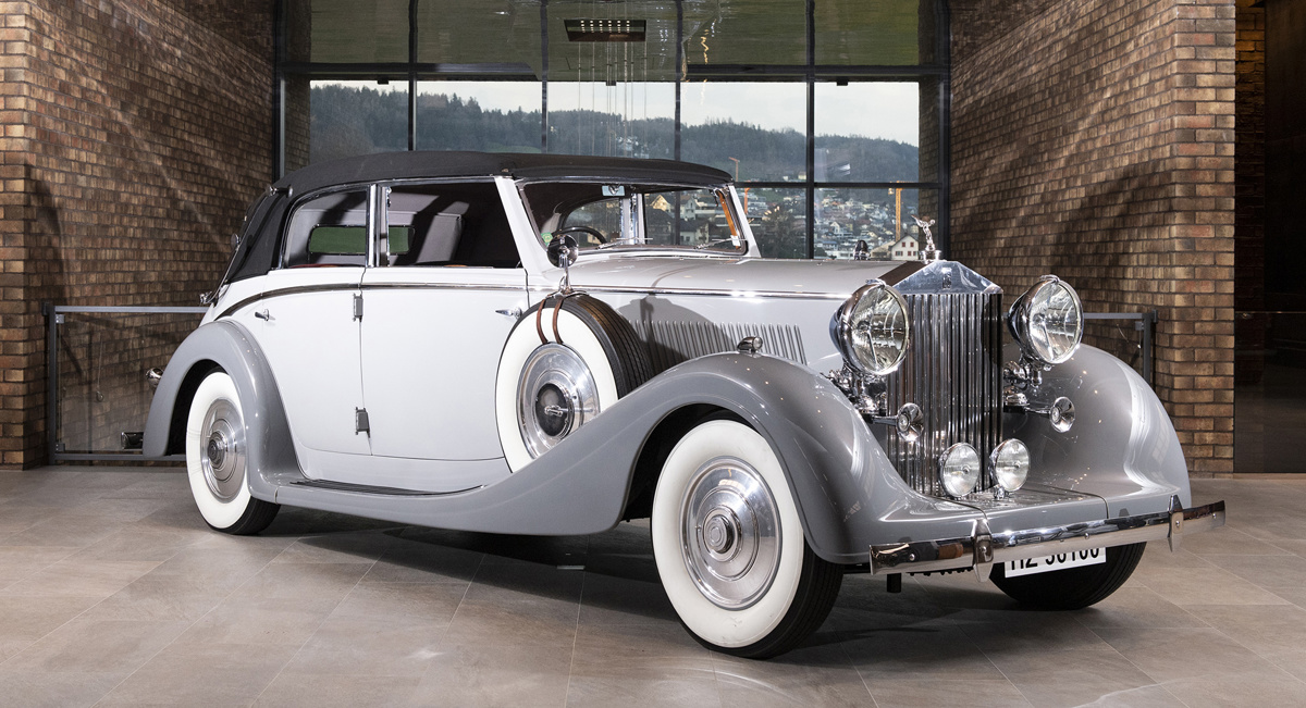 1937 Rolls-Royce Phantom III Four-Door Cabriolet by Voll & Ruhrbeck offered at RM Sotheby's A Passion For Elegance 2021