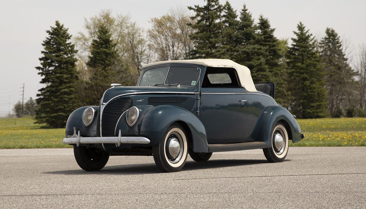 1938 Ford DeLuxe Convertible Coupe offered at RM Auctions Auburn Fall Live Auction 2021