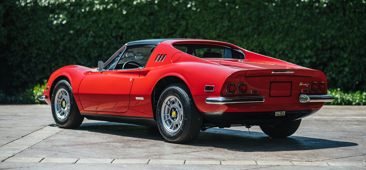 Rear of 1972 Ferrari Dino 246 GTS by Scaglietti available at RM Sotheby's Amelia Island Live Auction 2021