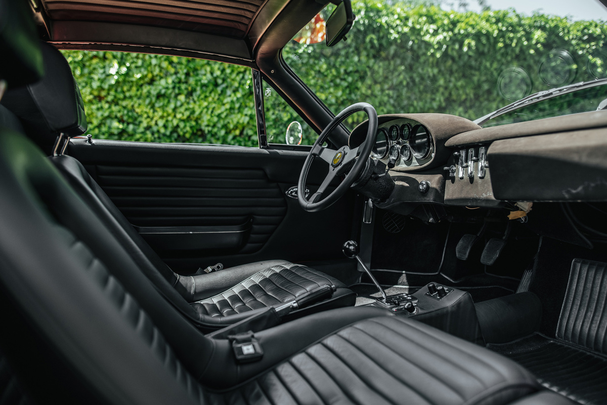 Front Seats of the 1972 Ferrari Dino 246 GTS by Scaglietti available at RM Sotheby's Amelia Island Live Auction 2021