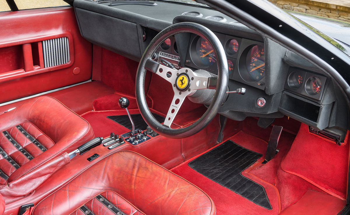 Front Seats of the 1974 Ferrari 365 GT4 BB available at RM Sotheby's Online Only Open Roads May Auction 2021