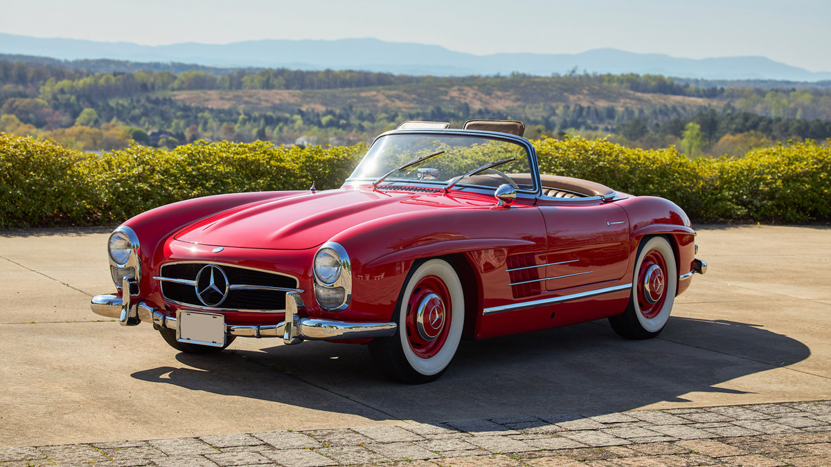 Fire Engine Red 1958 Mercedes-Benz 300 SL Roadster available at RM Sotheby's Amelia Island Live Auction 2021