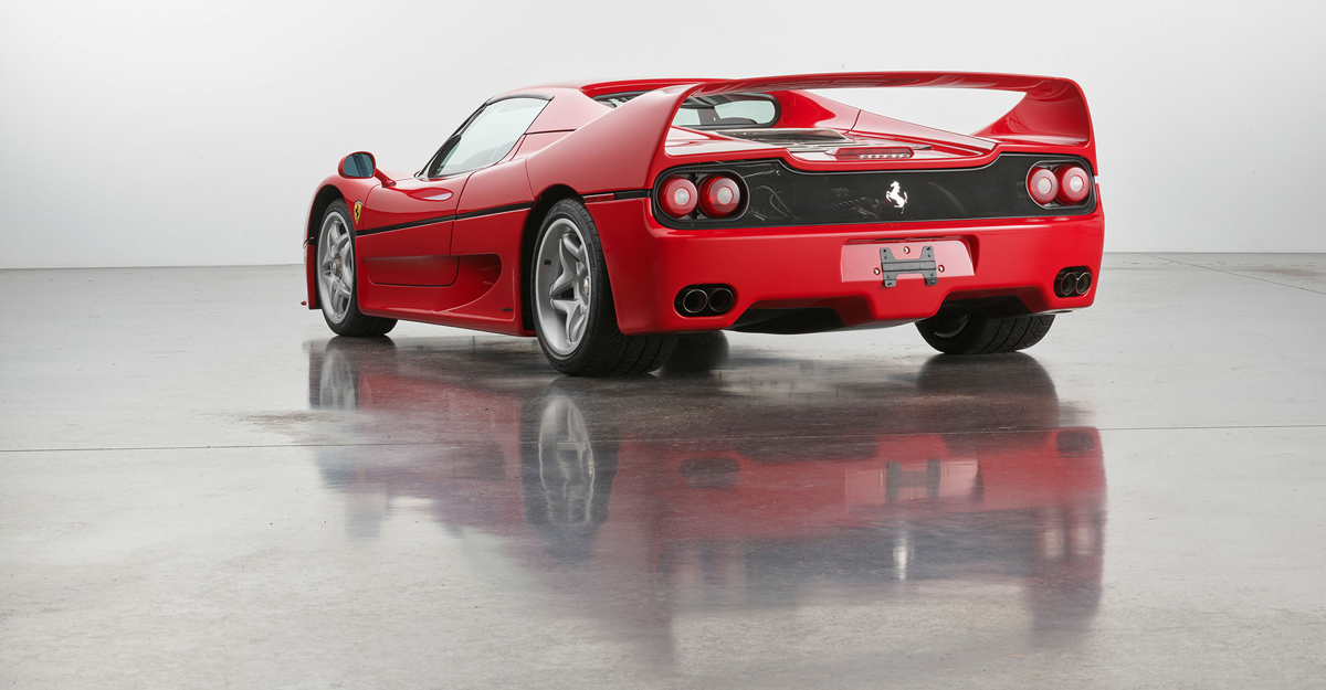 Rear of 1995 Ferrari F50 available at RM Sotheby's Amelia Island Live Auction 2021