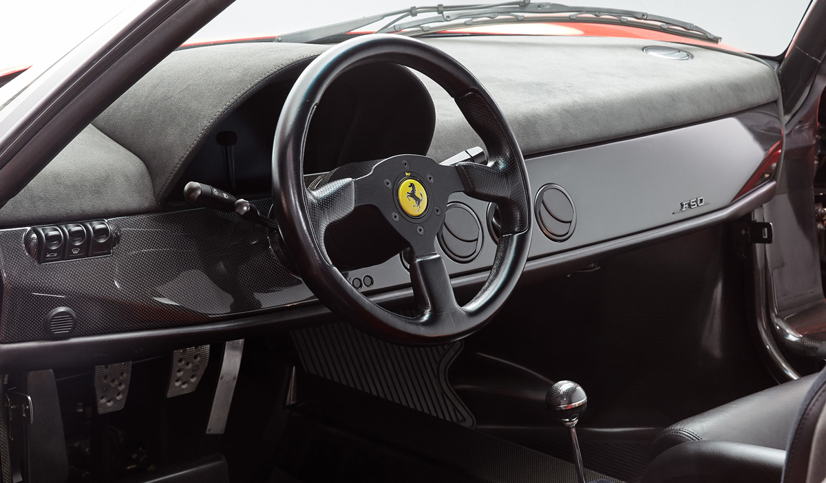 Steering Wheel of the 1995 Ferrari F50 available at RM Sotheby's Amelia Island Live Auction 2021