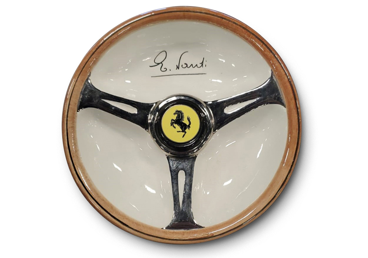 Nardi Ferrari Steering Wheel Ceramic Ashtray available at RM Sotheby's Online Only Open Roads April Auction 2021