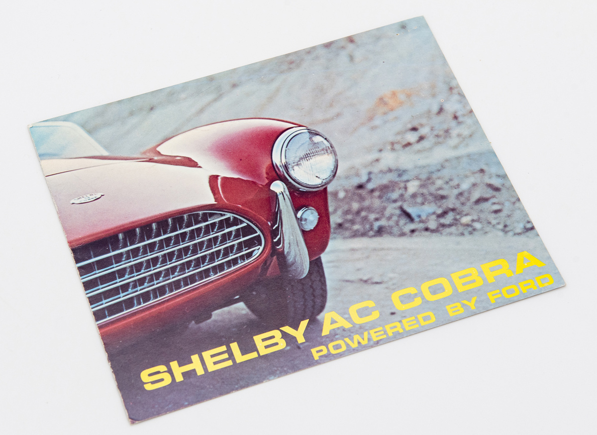 Shelby AC Cobra Sales Brochure available at RM Sotheby's Online Only Open Roads April Auction 2021