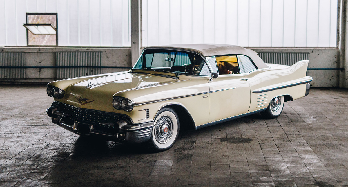 Calcutta Cream 1958 Cadillac Series 62 Convertible available at RM Sotheby's Online Only Open Roads March Auction 2021