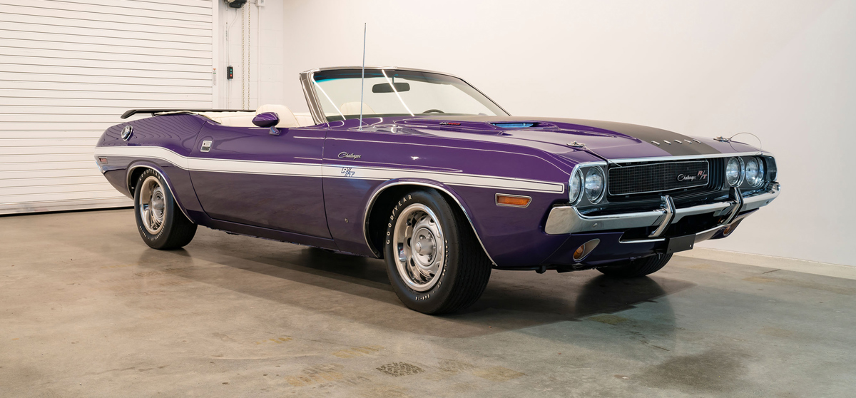 Plum Crazy 1970 Dodge Challenger R/T Convertible available at RM Sotheby's Online Only Open Roads March Auction 2021