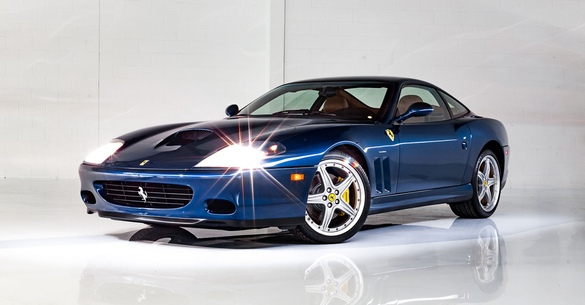 Dark Blue 2003 Ferrari 575M Maranello available at RM Sotheby's Online Only Open Roads February Auction 2021