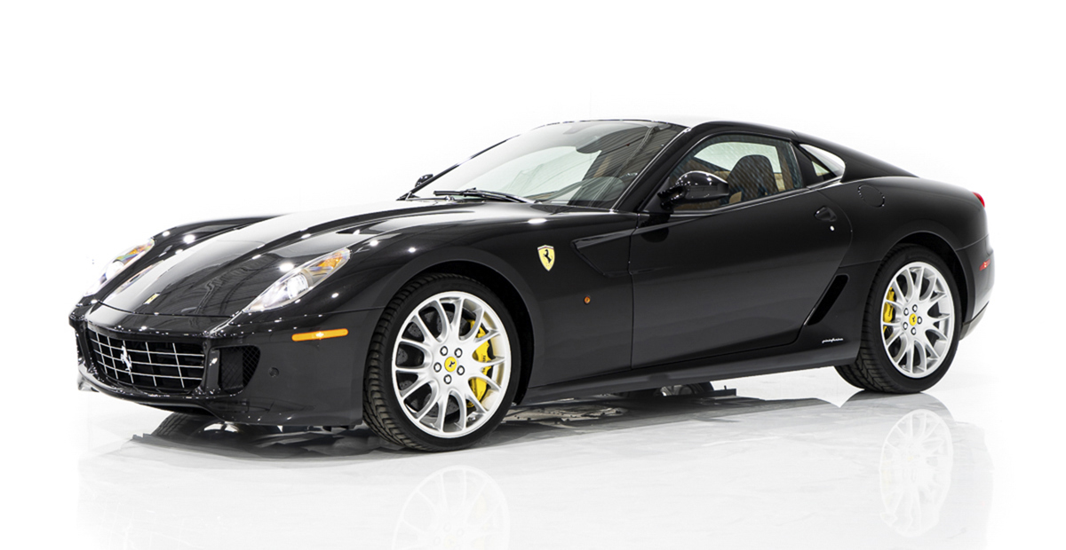 Nero color 2011 Ferrari 599 GTB Fiorano available at RM Sotheby's Online Only Open Roads February Auction 2021