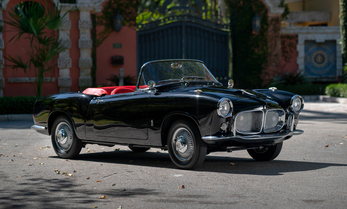 Black 1958 Fiat 1200 TV Spider available at RM Sotheby's Online Only Open Roads February Auction 2021