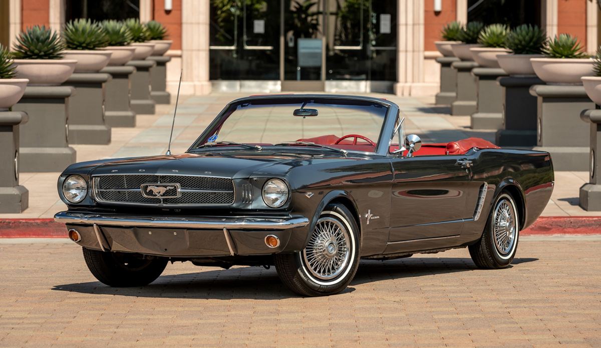 Charcoal Gray Metallic 1965 Ford Mustang Convertible available at RM Sotheby's Online Only Open Roads February Auction 2021