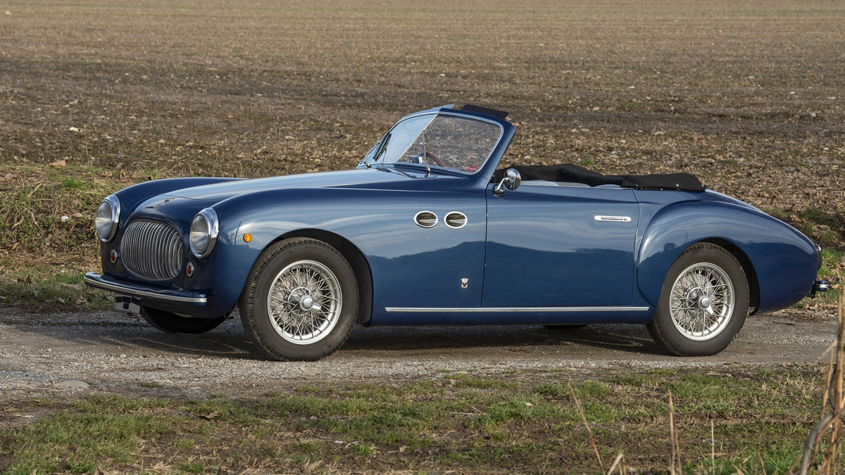 Dark Blue 1950 Cisitalia 202 SC Cabriolet available at RM Sotheby's Online Only Open Roads February Auction 2021