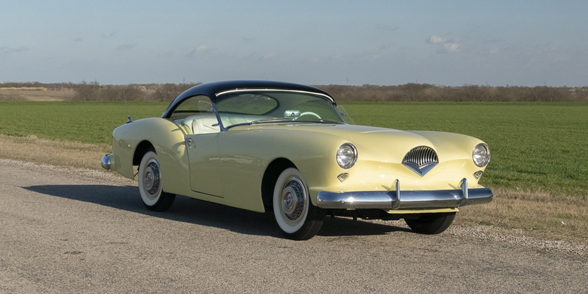 Yellow Satin 1954 Kaiser-Darrin Roadster available at RM Sotheby's Online Only Open Roads February Auction 2021