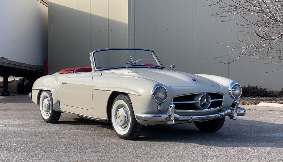 White 1956 Mercedes-Benz 190 SL available at RM Sotheby's Online Only Open Roads February Auction 2021
