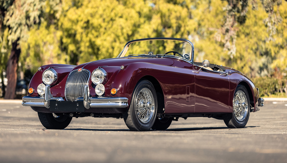 Imperial Maroon 1958 Jaguar XK 150 S 3.4 Roadster available at RM Sotheby's Online Only Open Roads February Auction 2021