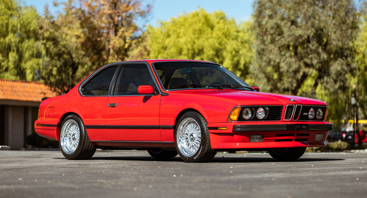 Cinnabar Red 1988 BMW M6 available at RM Sotheby's Online Only Open Roads February Auction 2021