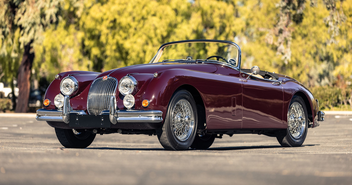 Imperial Maroon 1958 Jaguar XK 150 S 3.4 Roadster available at RM Sotheby's Online Only Open Roads February Auction 2021
