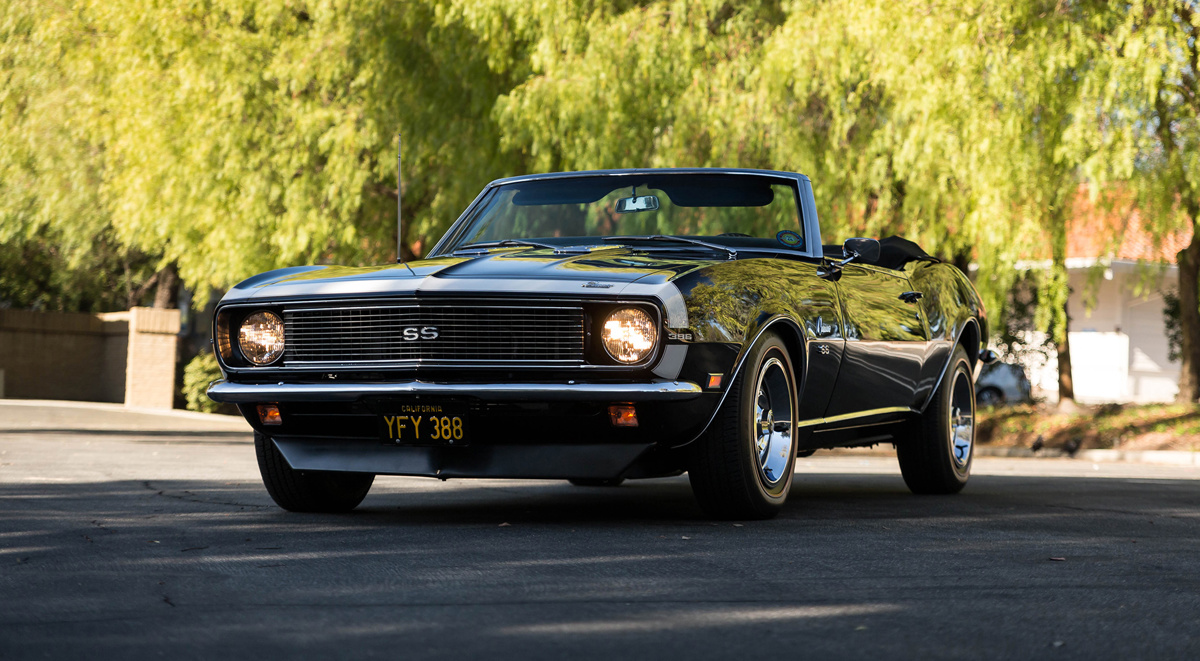 Tuxedo Black 1968 Chevrolet Camaro 396/325 Convertible available at RM Sotheby's Online Only Open Roads February Auction 2021