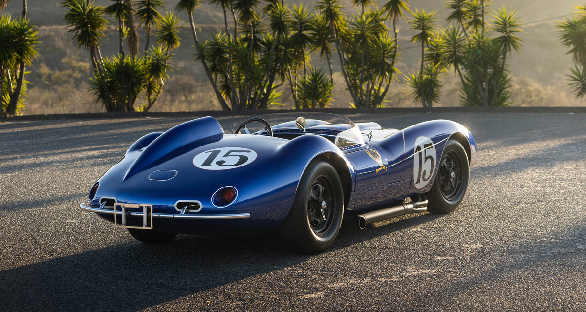 Scarab racing blue 1958 Scarab Reproduction available at RM Sotheby's Online Only Open Roads February Auction 2021