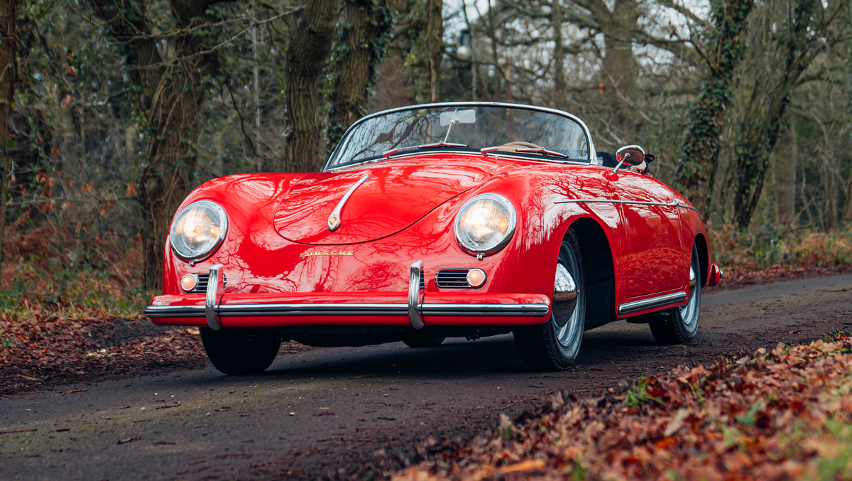 1957 Porsche 356 A 1600 Speedster by Reutter available at RM Sotheby's Paris Auction 2021