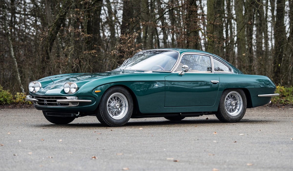 Verde Scuro 1967 Lamborghini 400 GT 2+2 by Touring available at RM Sotheby's Paris Auction 2021