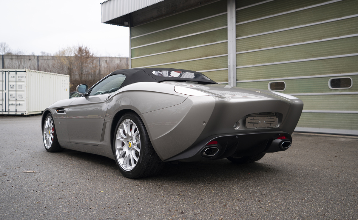 Gunmetal Grey 2009 Ferrari 599 GTZ Nibbio Spyder by Zagato available at RM Sotheby's Paris Auction 2021