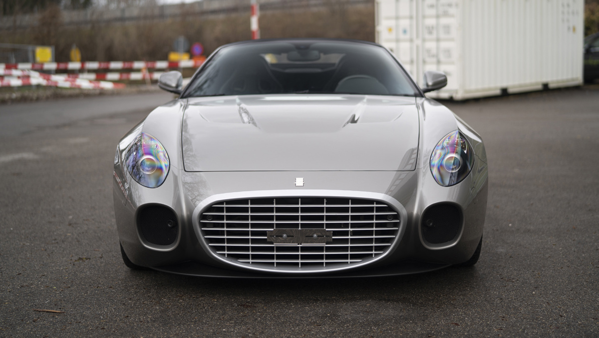 Gunmetal Grey 2009 Ferrari 599 GTZ Nibbio Spyder by Zagato available at RM Sotheby's Paris Auction 2021