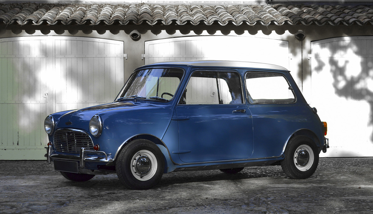 Island Blue 1966 Austin Mini Cooper S Mk 1 available at RM Sotheby’s Online Only Open Roads February Auction 2021
